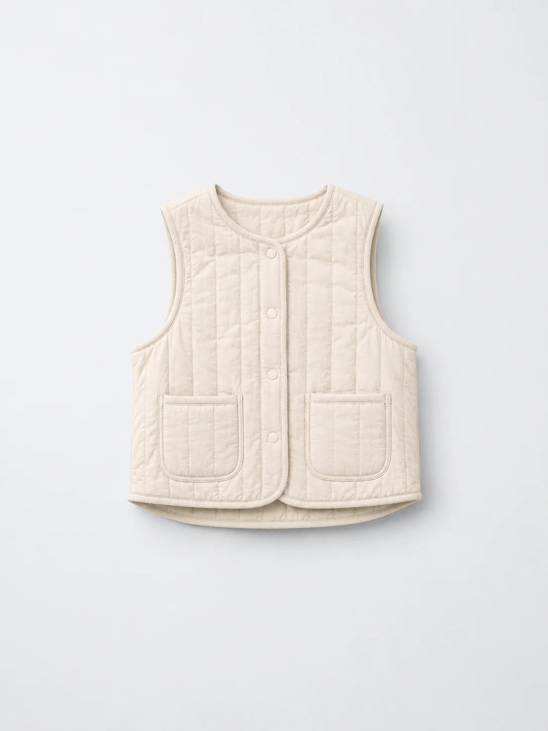 Linen Vest Cream - 1 2 - PBL-1052